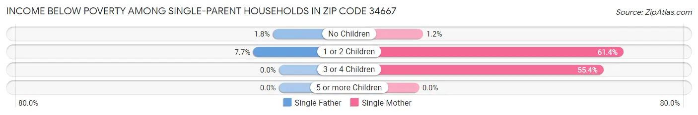 Income Below Poverty Among Single-Parent Households in Zip Code 34667