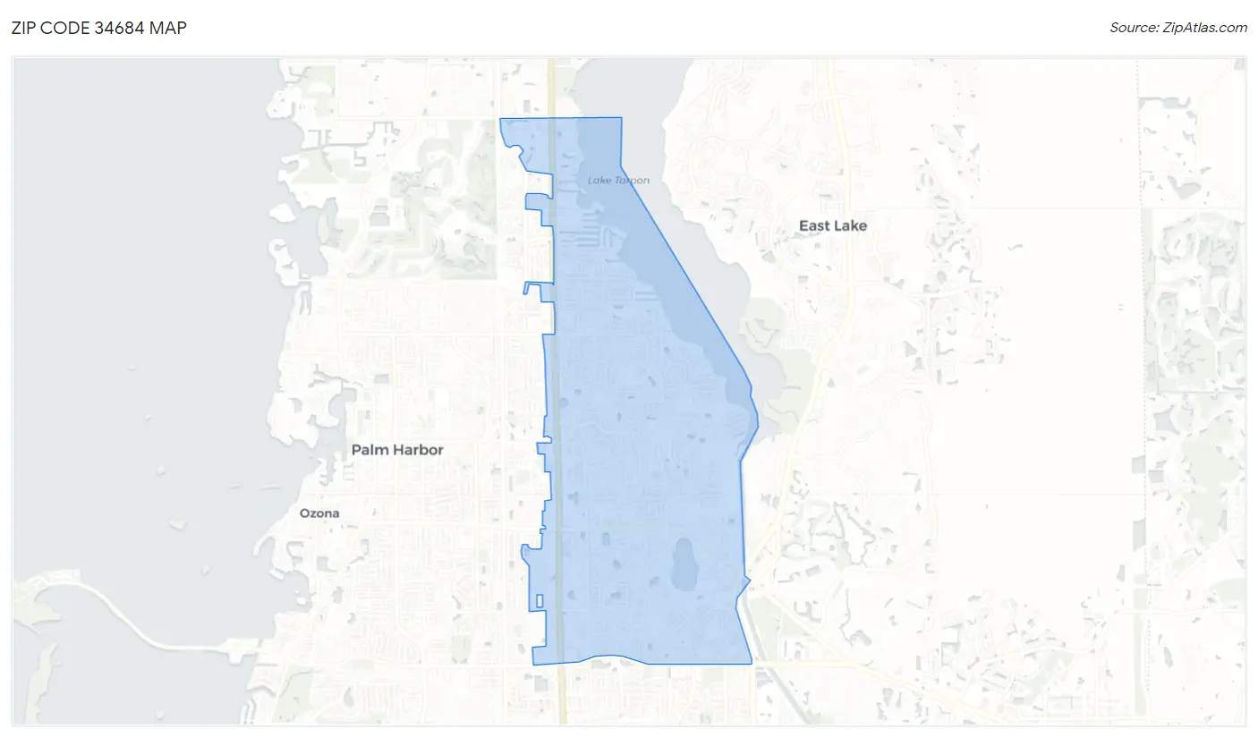 Zip Code 34684 Map