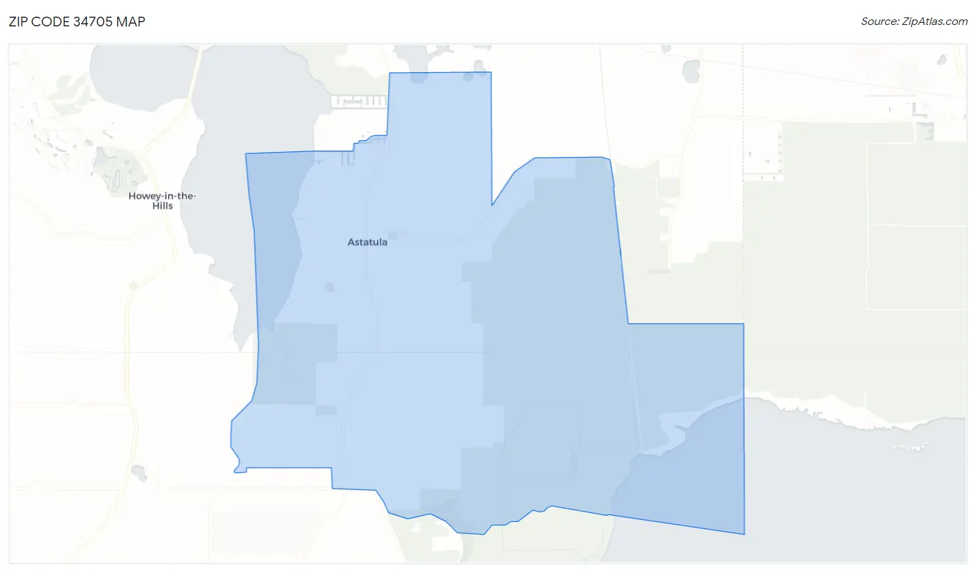 Zip Code 34705 Map