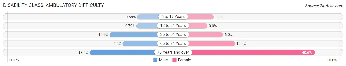 Disability in Zip Code 34746: <span>Ambulatory Difficulty</span>