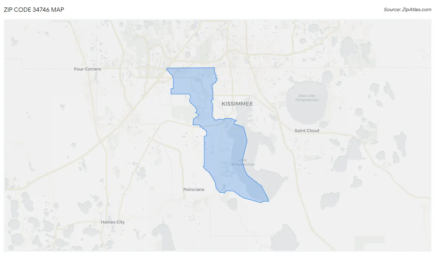 Zip Code 34746 Map