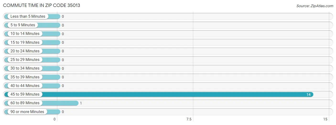 Commute Time in Zip Code 35013