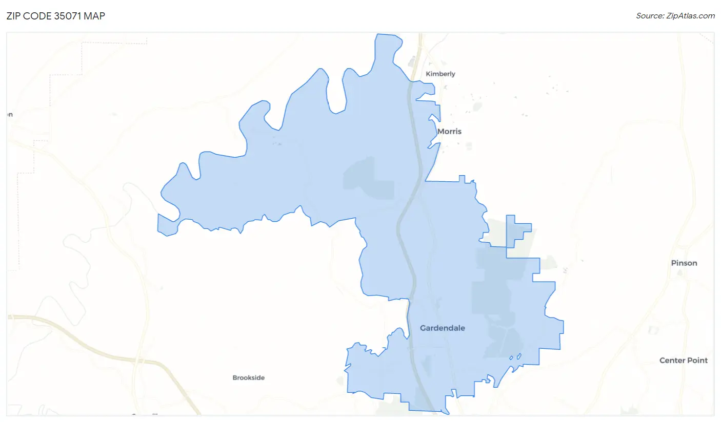 Zip Code 35071 Map