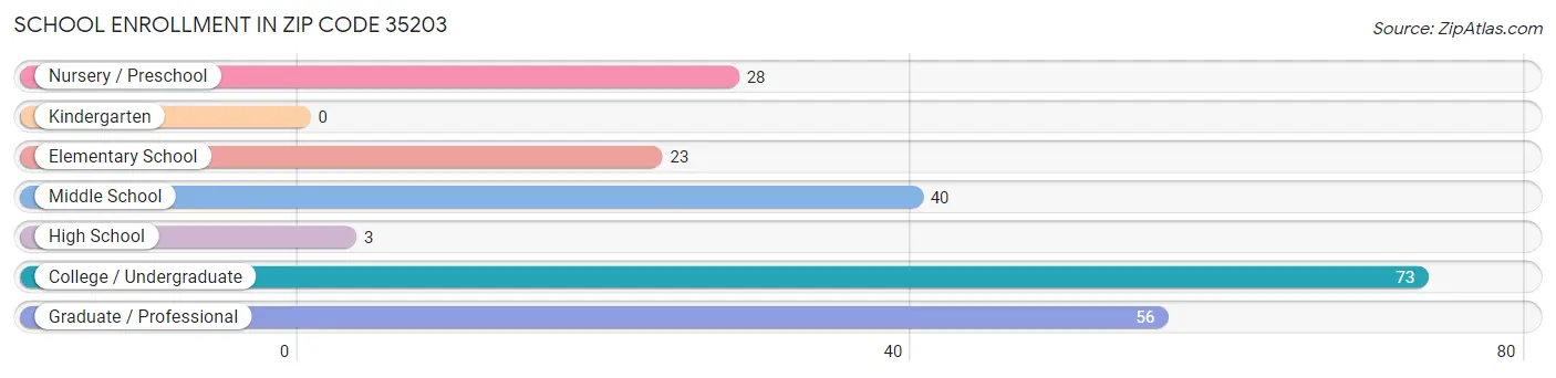 School Enrollment in Zip Code 35203