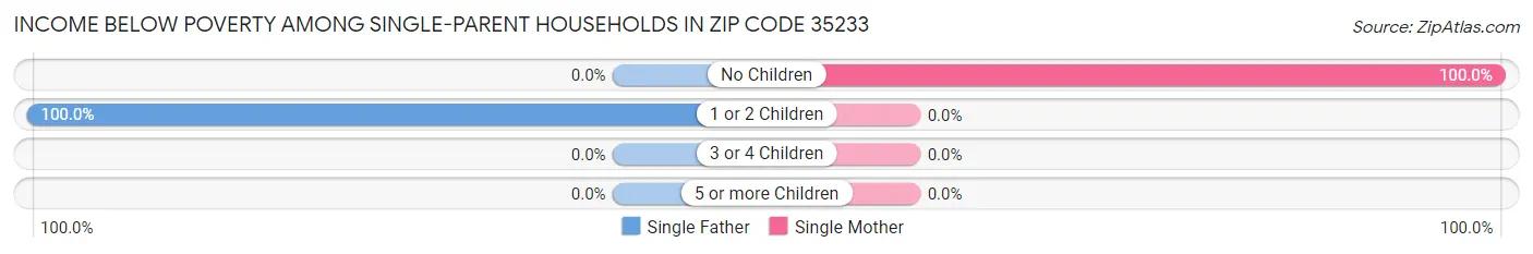 Income Below Poverty Among Single-Parent Households in Zip Code 35233