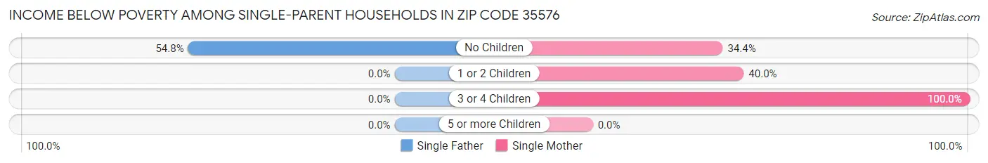 Income Below Poverty Among Single-Parent Households in Zip Code 35576