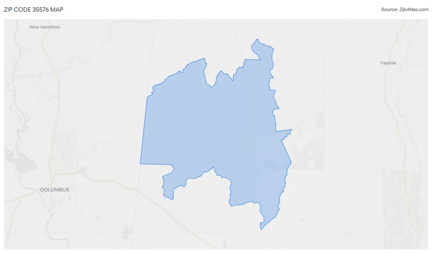 Zip Code 35576 Map