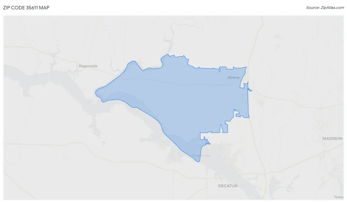 Zip Code 35611 Map