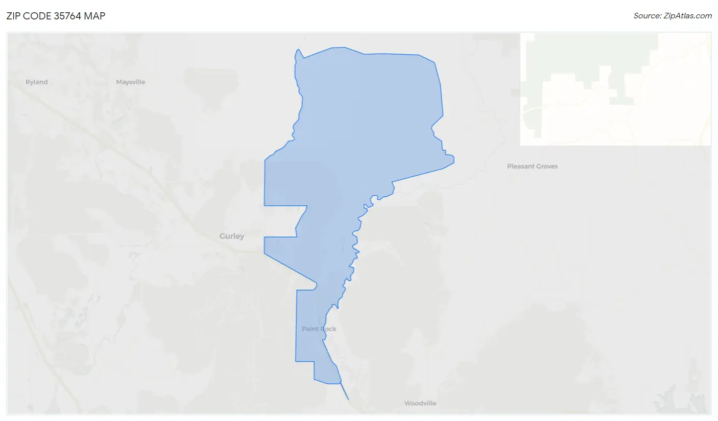 Zip Code 35764 Map