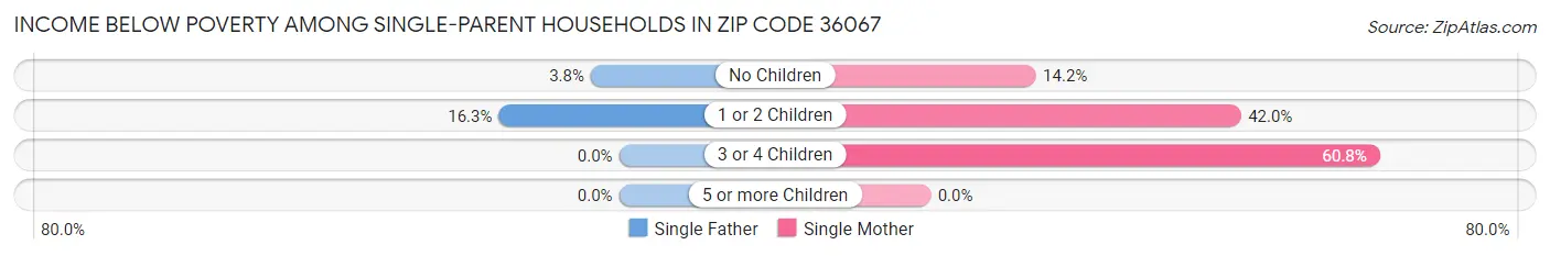 Income Below Poverty Among Single-Parent Households in Zip Code 36067