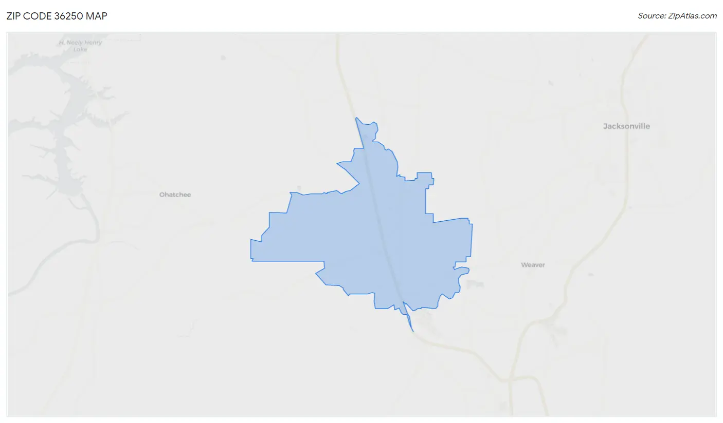 Zip Code 36250 Map