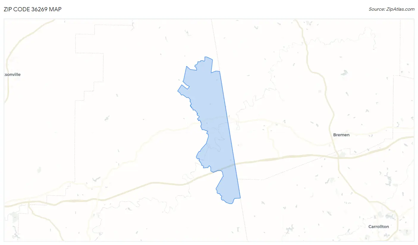 Zip Code 36269 Map