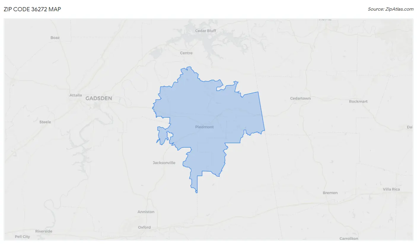 Zip Code 36272 Map