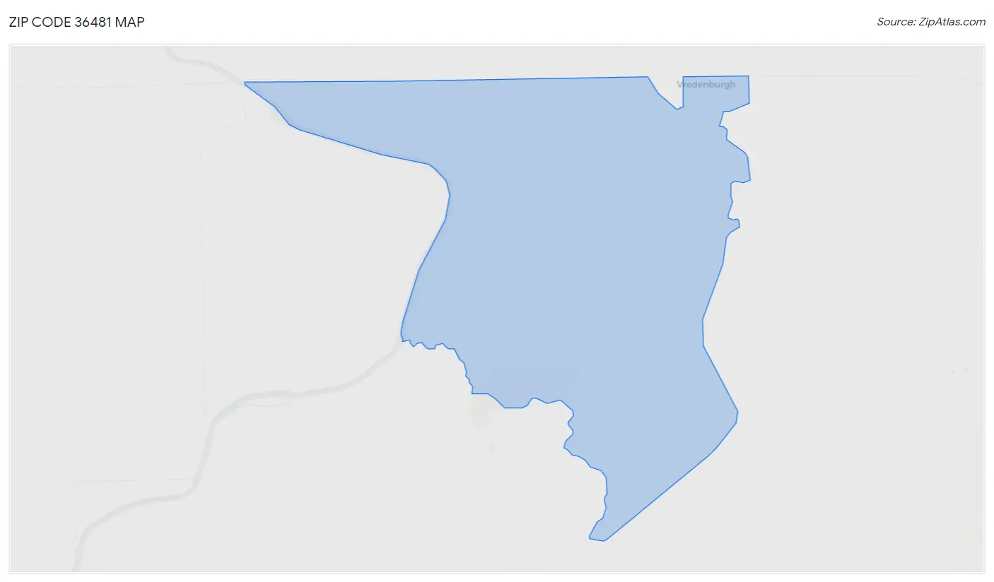 Zip Code 36481 Map