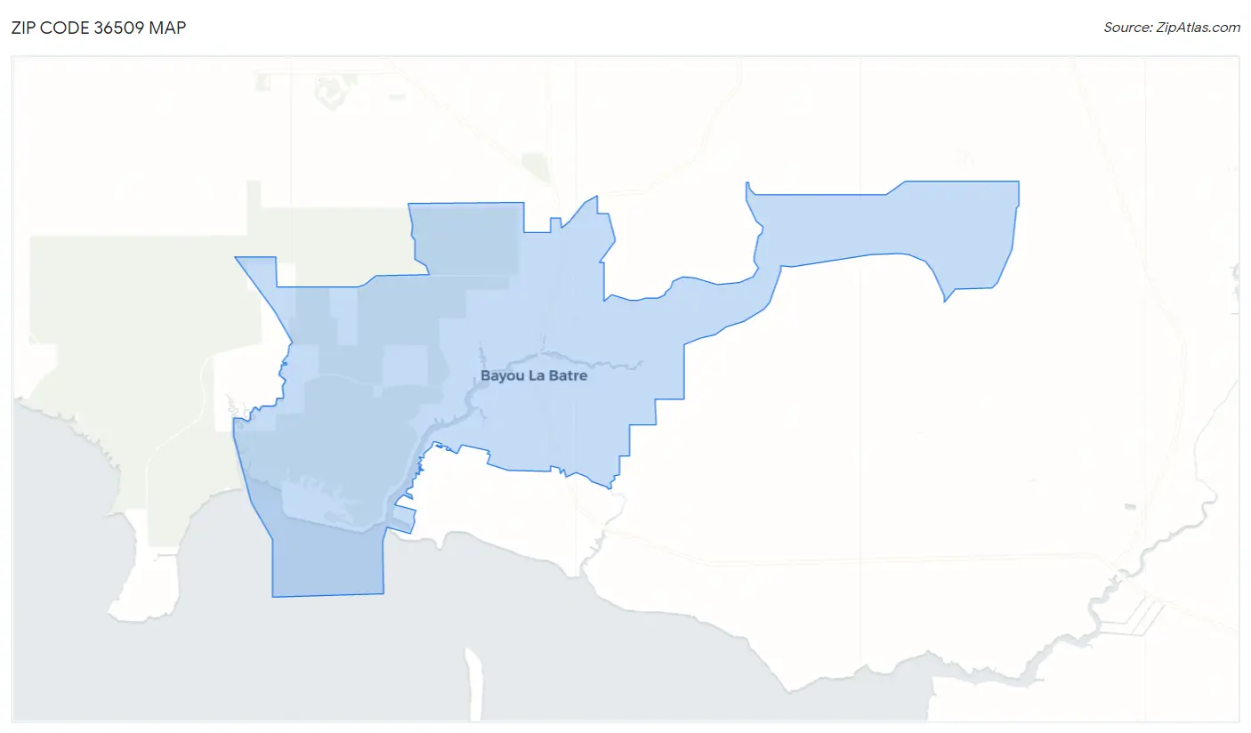 Zip Code 36509 Map