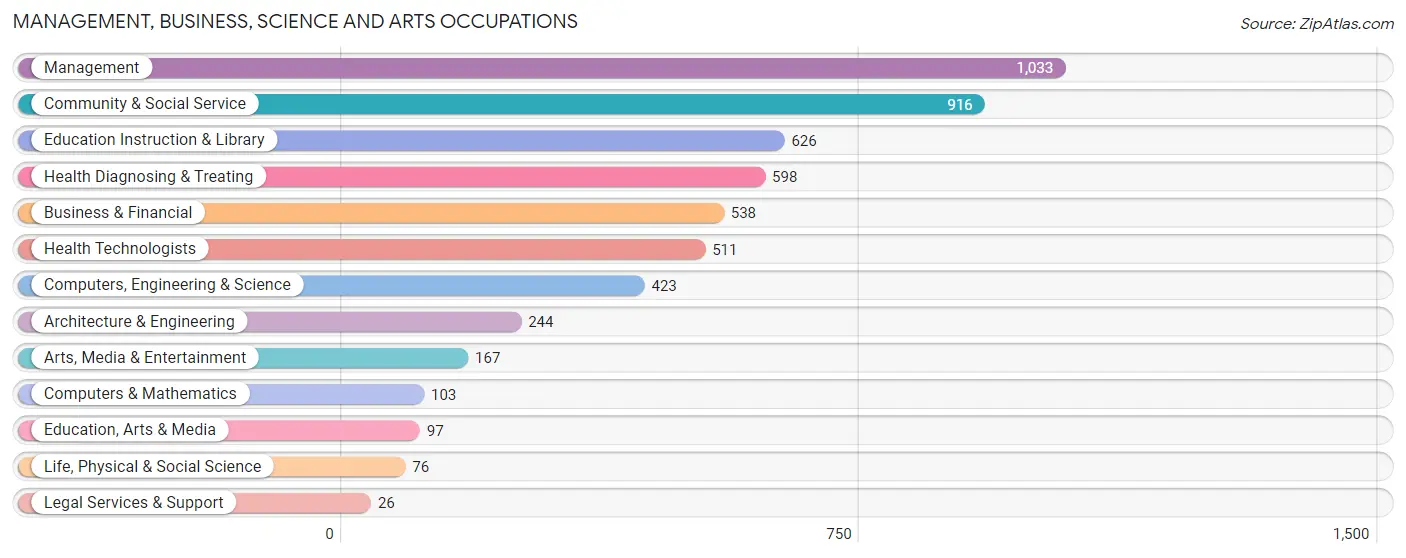 Management, Business, Science and Arts Occupations in Zip Code 36693