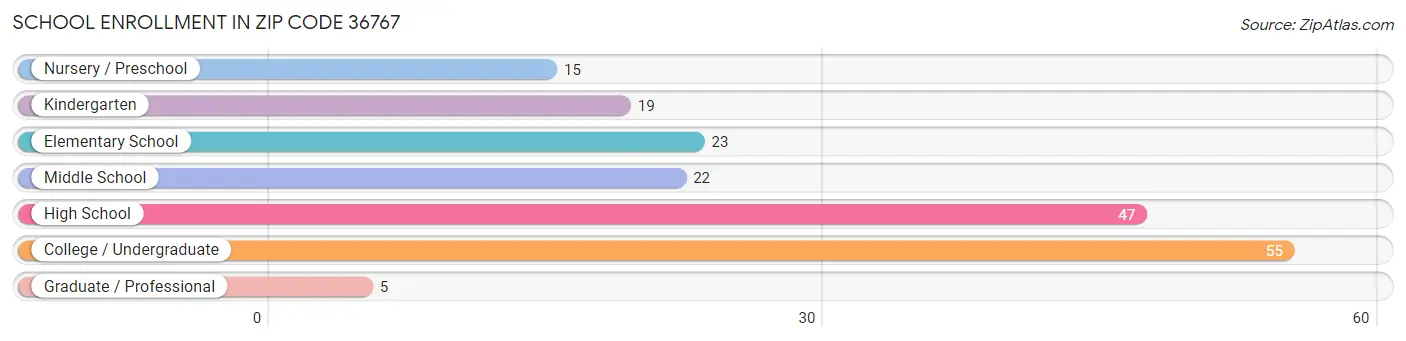 School Enrollment in Zip Code 36767