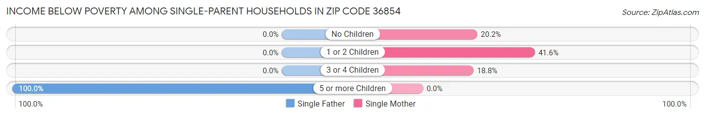 Income Below Poverty Among Single-Parent Households in Zip Code 36854