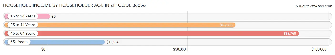 Household Income by Householder Age in Zip Code 36856