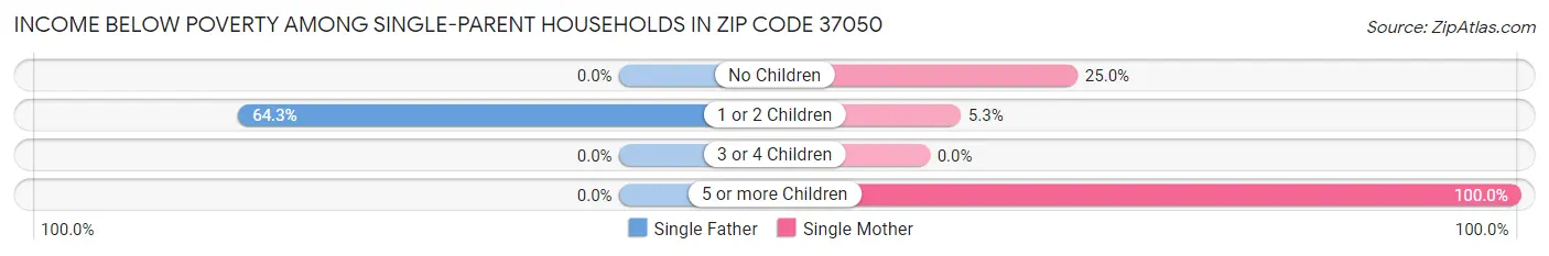 Income Below Poverty Among Single-Parent Households in Zip Code 37050