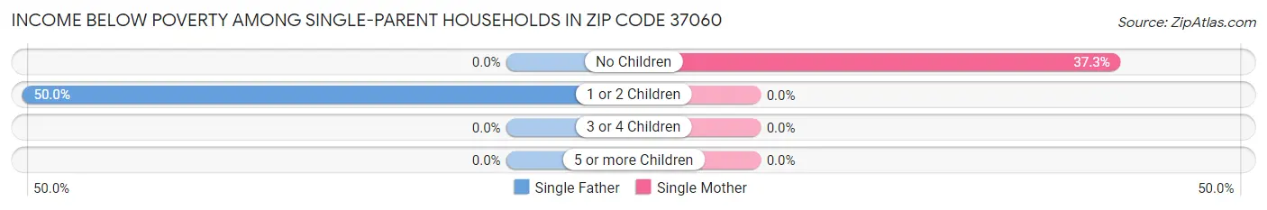 Income Below Poverty Among Single-Parent Households in Zip Code 37060
