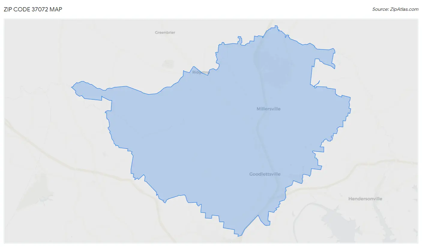 Zip Code 37072 Map