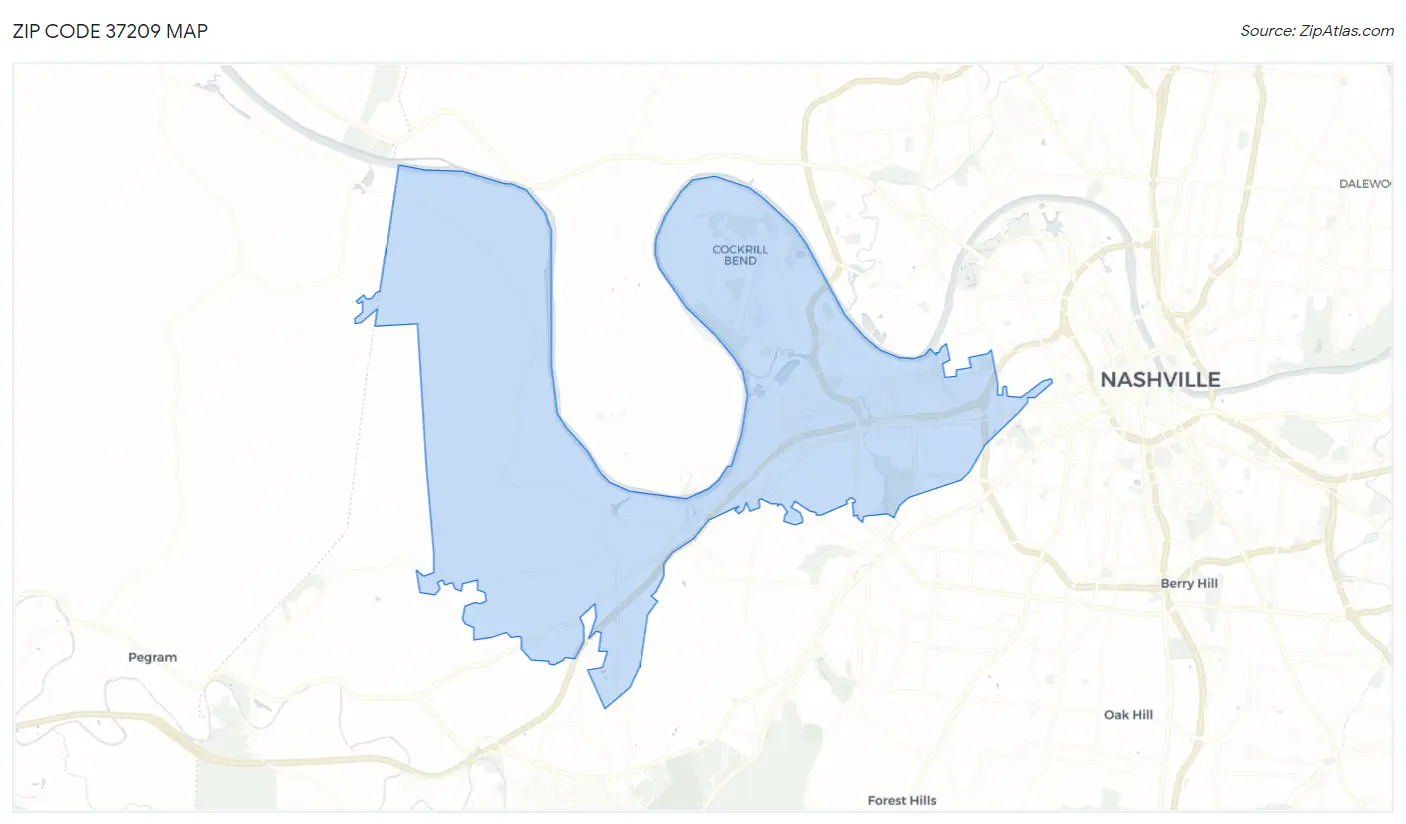 Zip Code 37209 Map