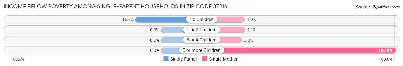 Income Below Poverty Among Single-Parent Households in Zip Code 37216