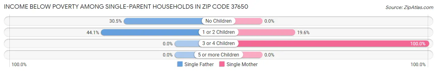 Income Below Poverty Among Single-Parent Households in Zip Code 37650
