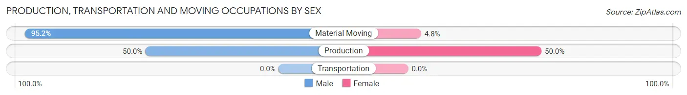 Production, Transportation and Moving Occupations by Sex in Zip Code 37713
