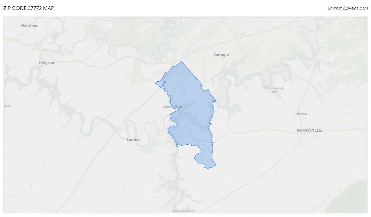 Zip Code 37772 Map