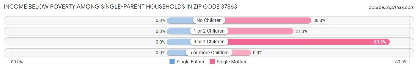 Income Below Poverty Among Single-Parent Households in Zip Code 37863