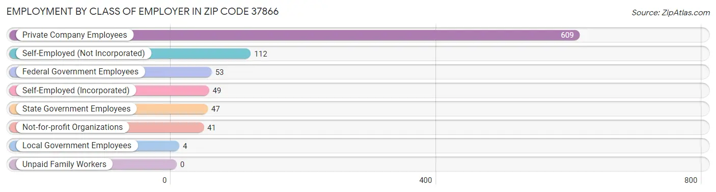 Employment by Class of Employer in Zip Code 37866