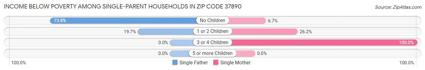 Income Below Poverty Among Single-Parent Households in Zip Code 37890