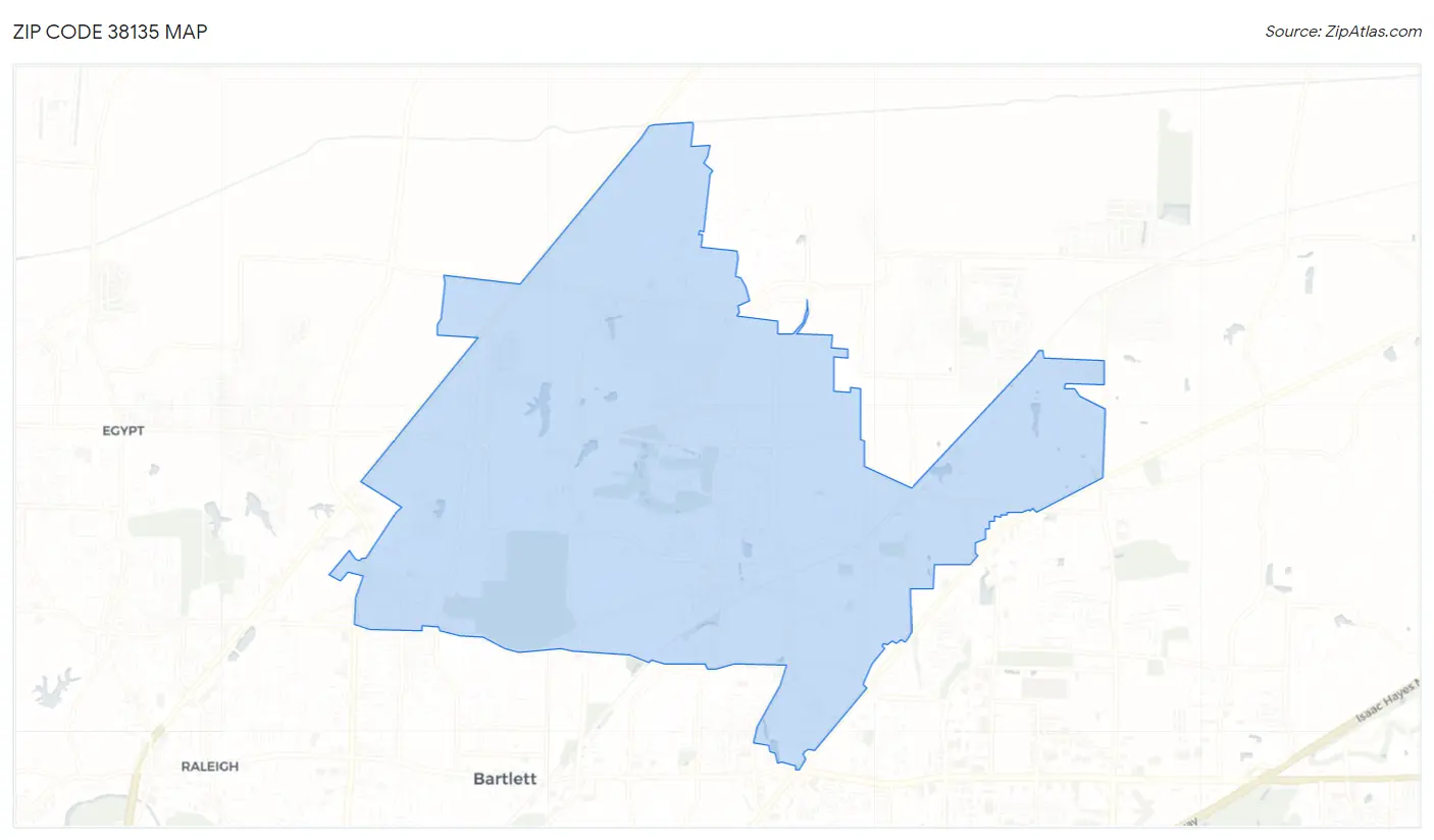 Zip Code 38135 Map