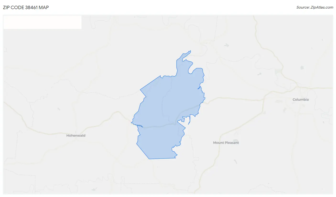 Zip Code 38461 Map