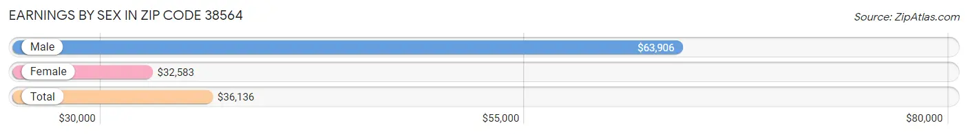 Earnings by Sex in Zip Code 38564