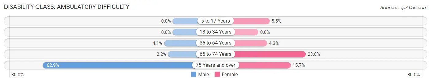 Disability in Zip Code 39071: <span>Ambulatory Difficulty</span>