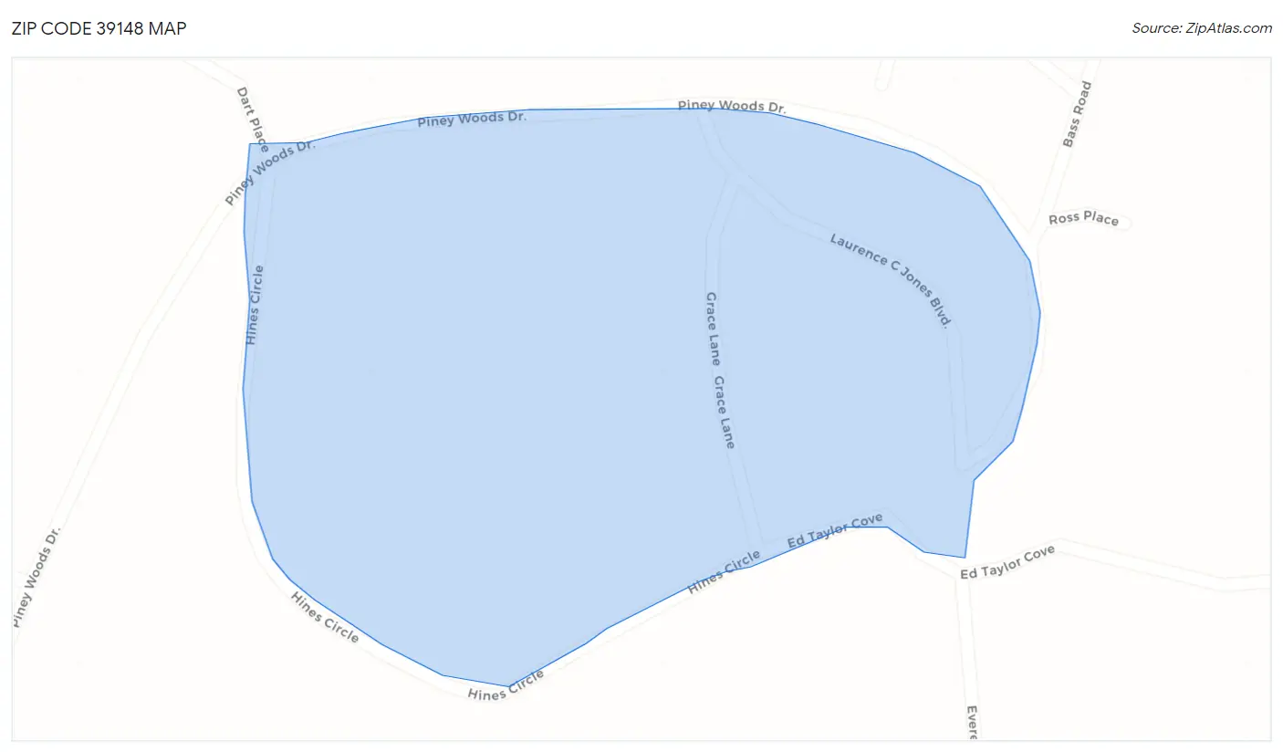 Zip Code 39148 Map