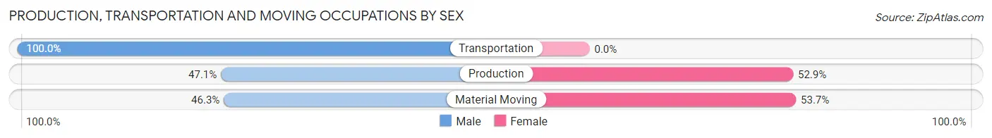 Production, Transportation and Moving Occupations by Sex in Zip Code 39272