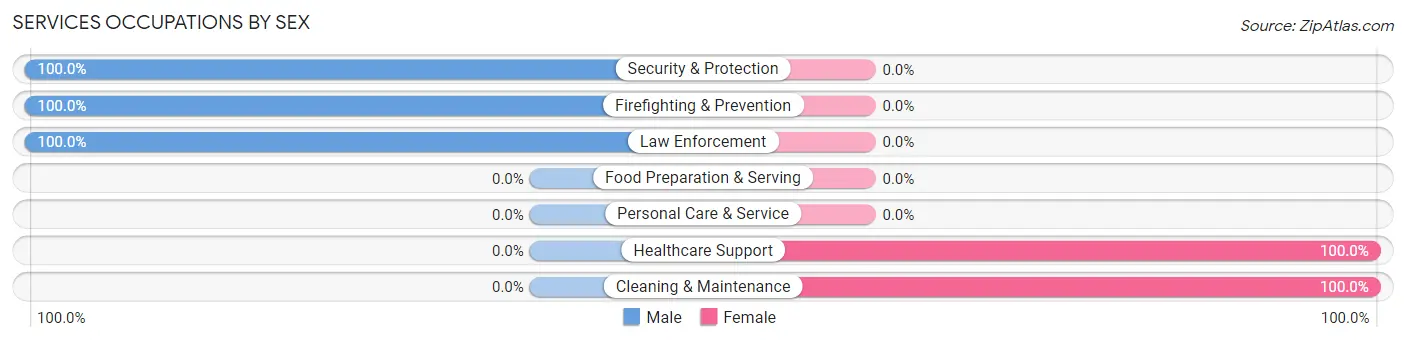 Services Occupations by Sex in Zip Code 39427