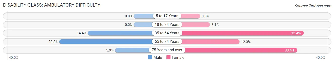 Disability in Zip Code 39841: <span>Ambulatory Difficulty</span>