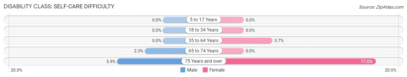 Disability in Zip Code 39841: <span>Self-Care Difficulty</span>