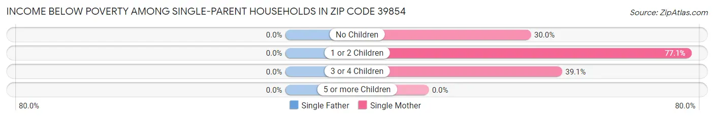 Income Below Poverty Among Single-Parent Households in Zip Code 39854