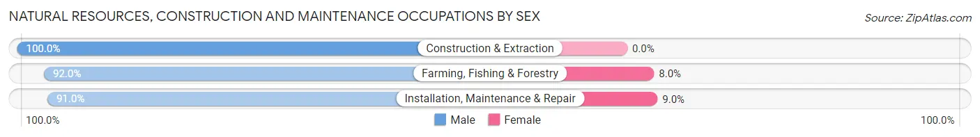 Natural Resources, Construction and Maintenance Occupations by Sex in Zip Code 39897