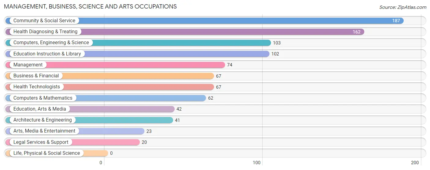 Management, Business, Science and Arts Occupations in Zip Code 40019