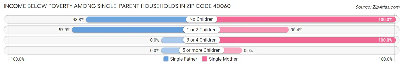 Income Below Poverty Among Single-Parent Households in Zip Code 40060