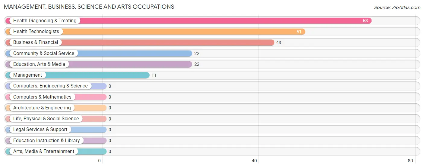 Management, Business, Science and Arts Occupations in Zip Code 40104