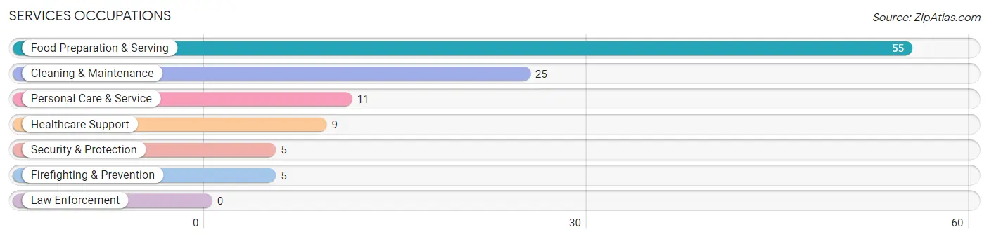 Services Occupations in Zip Code 40111