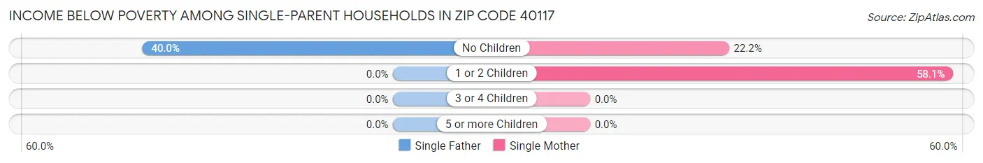 Income Below Poverty Among Single-Parent Households in Zip Code 40117